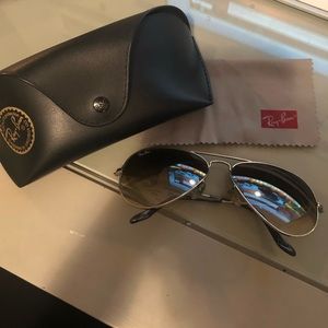 RayBan gold Aviator sunglasses